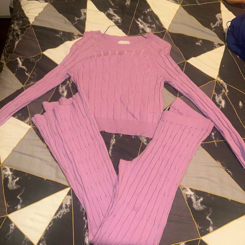 Pink Rose Lilac Knit Top